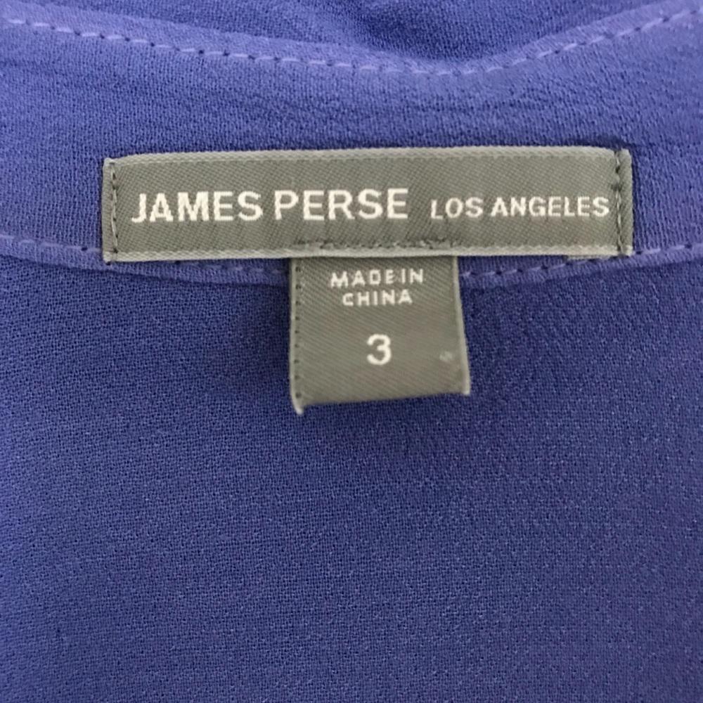 James Perse Cobalt Blue Button Down Top - Picture 4 of 8